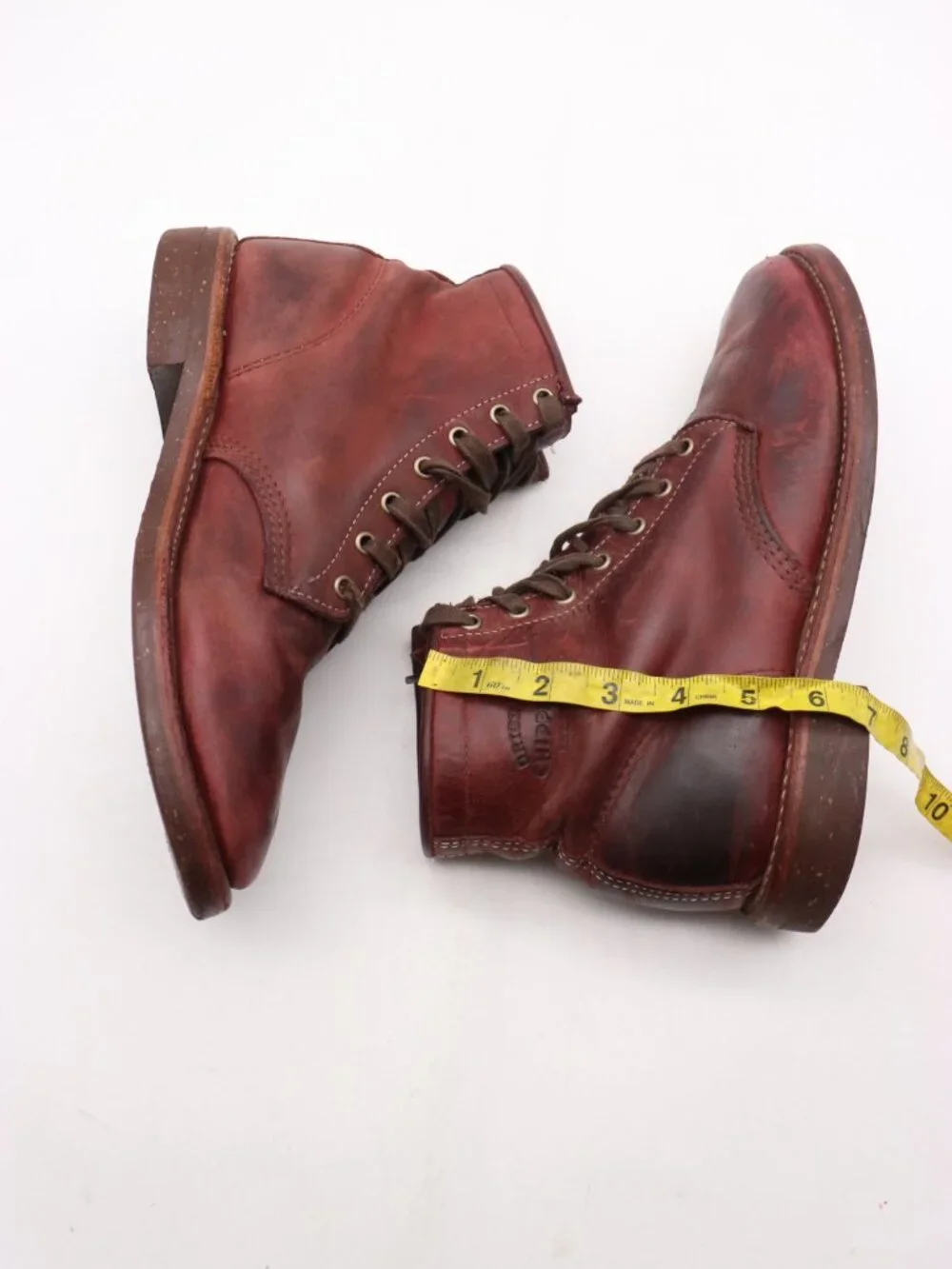 Chippewa 1901 Ankle Boots Men's Size 10.5 Burgundy Leather Lace Up USA